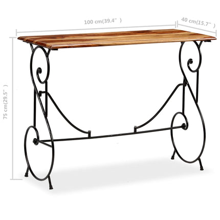 Console Table Solid Acacia Wood 39.4"x15.7"x29.5