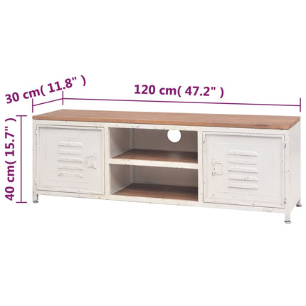 TV Stand 47.2"x11.8"x15.7" White