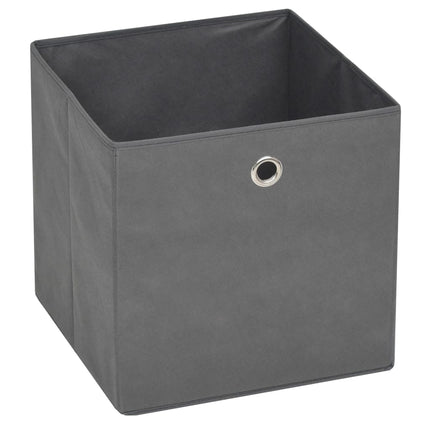 Storage Boxes 10 pcs Non-woven Fabric 12.6"x12.6"x12.6" Gray