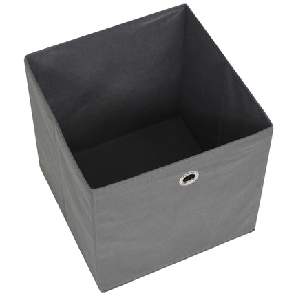 Storage Boxes 10 pcs Non-woven Fabric 12.6"x12.6"x12.6" Gray