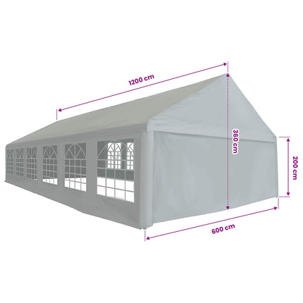 Tent Fabric without Frame Grey 39.37 x 19.69 ft PE