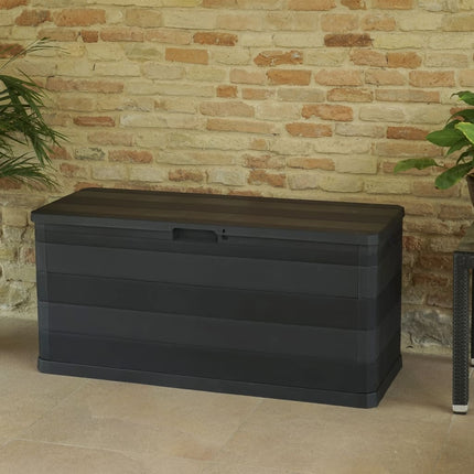 Patio Storage Box Black 46.1"x17.7"x22