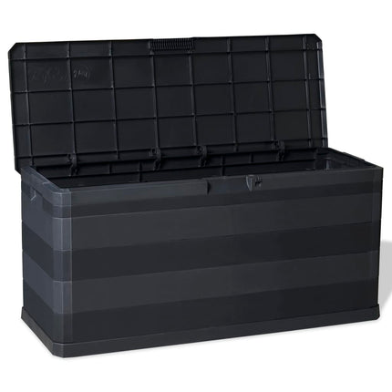 Patio Storage Box Black 46.1"x17.7"x22