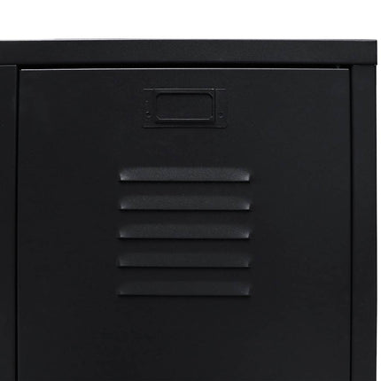 Wardrobe Metal Industrial Style 26.4"x13.8"x42.1" Black