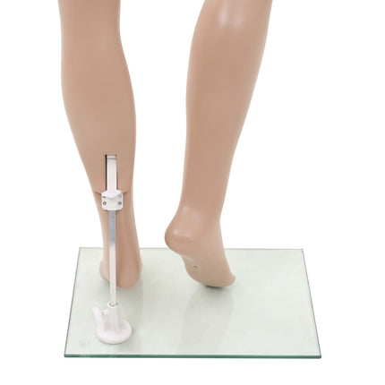 Sexy Female Mannequin with Glass Base Beige 70.9