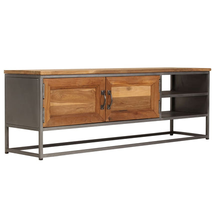 TV Stand Recycled Teak and Steel 47.2"x11.8"x15.7