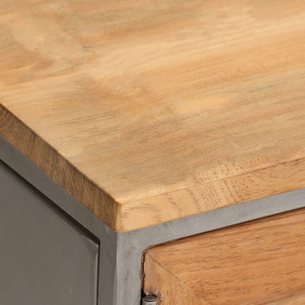 TV Stand Recycled Teak and Steel 47.2"x11.8"x15.7