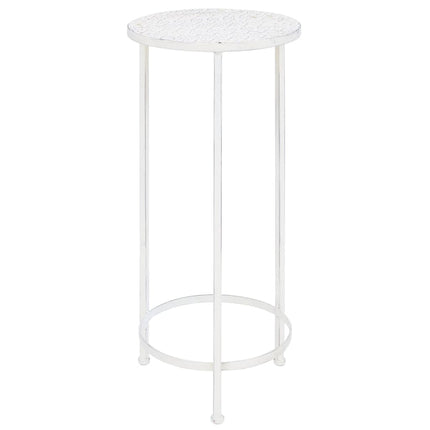 Plant Stand Set 3 Pieces Vintage Style Metal Antique White