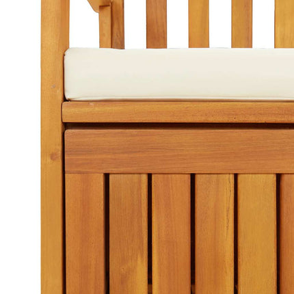 Patio Storage Bench Solid Acacia Wood 47.2"x24.8"x33.1