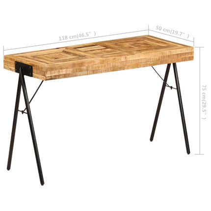 Writing Table Solid Mango Wood 46.5"x19.7"x29.5