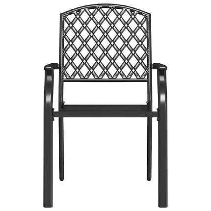 Stackable Patio Chairs 2 pcs Steel Anthracite