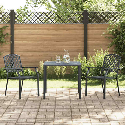Stackable Patio Chairs 2 pcs Steel Anthracite