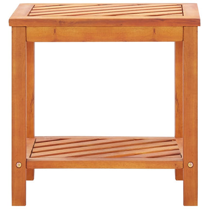Side Table Solid Acacia Wood 17.7"x13"x17.7