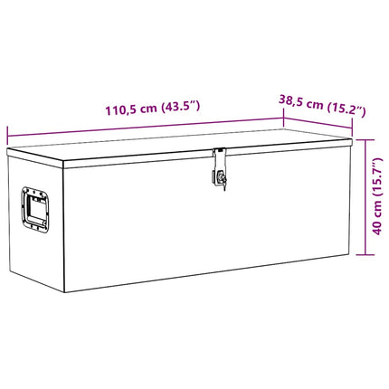 Aluminum Box 43.5"x15.2"x15.7" Silver