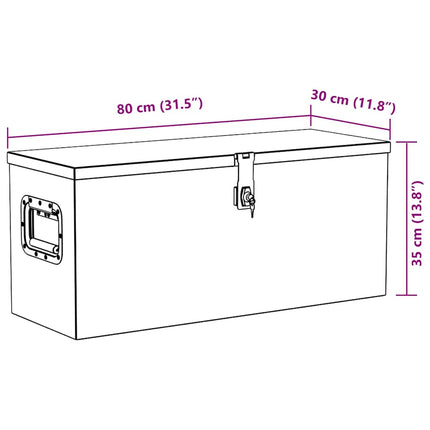 Aluminum Box 27.6"x9.4"x16.5" Trapezoid Silver