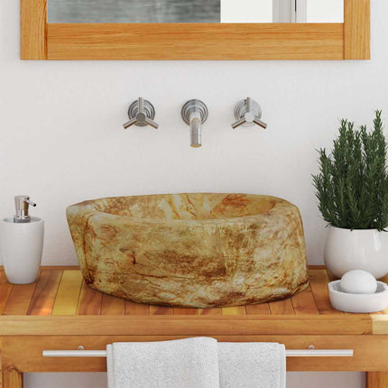 Sink 17.7"x13.8"x5.9" Fossil Stone Cream