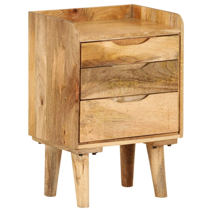 Bedside Cabinet Solid Mango Wood 15.7"x11.8"x23.4