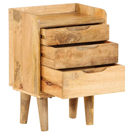 Bedside Cabinet Solid Mango Wood 15.7"x11.8"x23.4