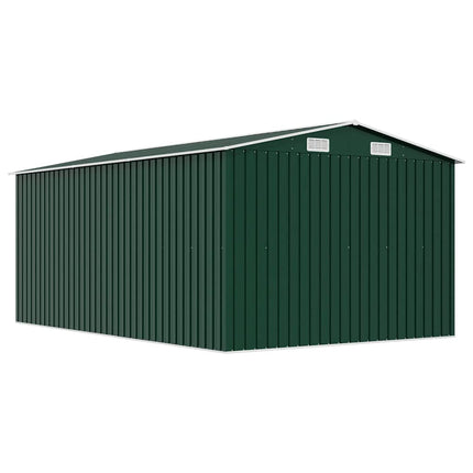 Garden Shed 101.2"x154.3"x71.3" Metal Green