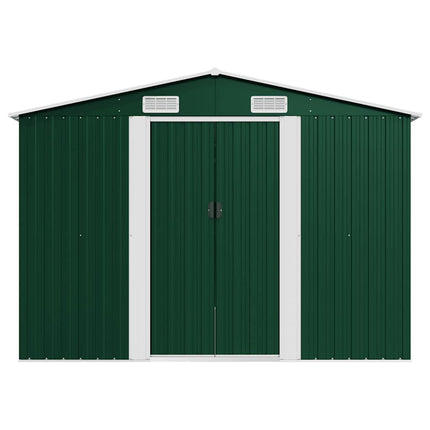 Garden Shed 101.2" x 192.5" x 71.3" Metal Green