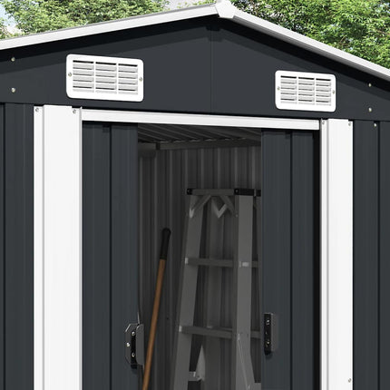Garden Shed 101.2"x192.5"x71.3" Metal Anthracite