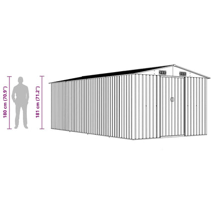 Garden Shed 101.2"x192.5"x71.3" Metal Anthracite
