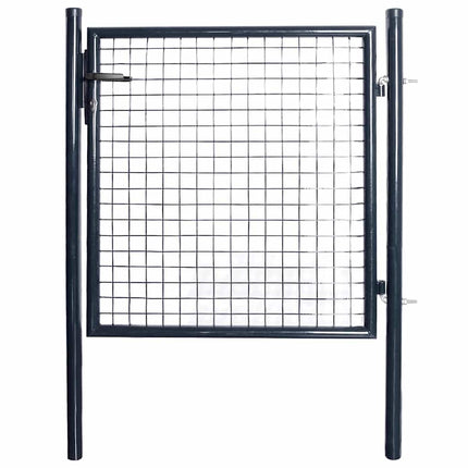 Mesh Garden Gate Galvanised Steel 39.4x39.4" Grey