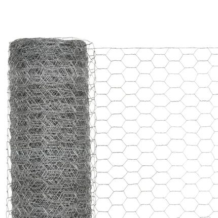Chicken Wire Fence Galvanized Steel 82'x3.9'Silver