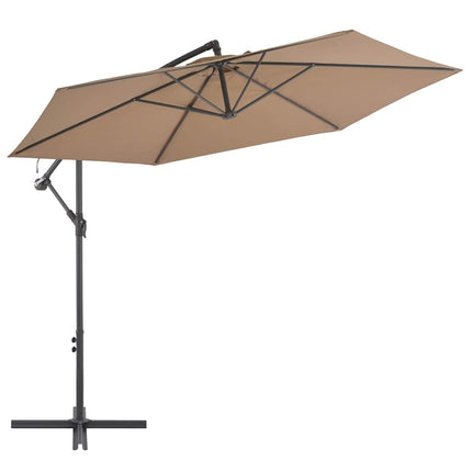Cantilever Garden Parasol with Aluminum Pole 118.1" Taupe