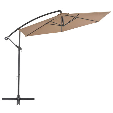 Cantilever Garden Parasol with Aluminum Pole 118.1" Taupe