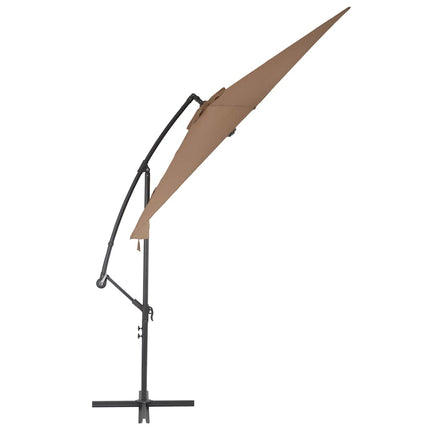 Cantilever Garden Parasol with Aluminum Pole 118.1" Taupe