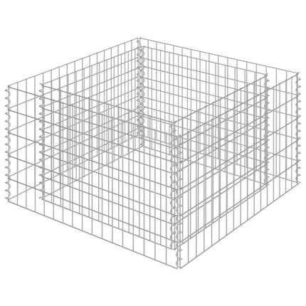 Gabion Raised Bed Galvanized Steel 35.4"x35.4"x19.7