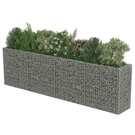 Gabion Raised Bed Galvanized Steel 141.7"x19.7"x39.4