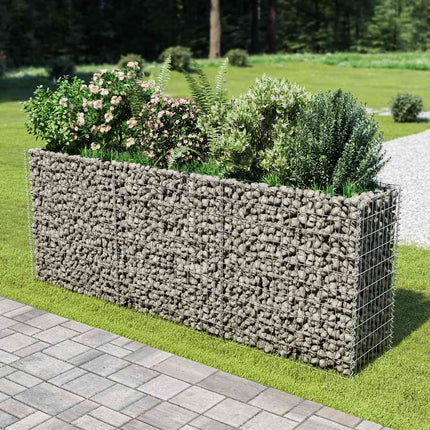 Gabion Raised Bed Galvanized Steel 106.3"x19.7"x39.4