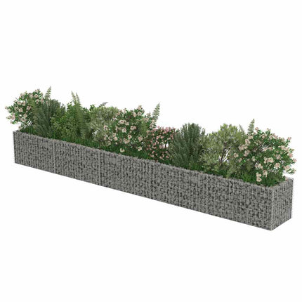 Gabion Raised Bed Galvanized Steel 177.2"x19.7"x19.7