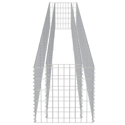 Gabion Raised Bed Galvanized Steel 177.2"x19.7"x19.7