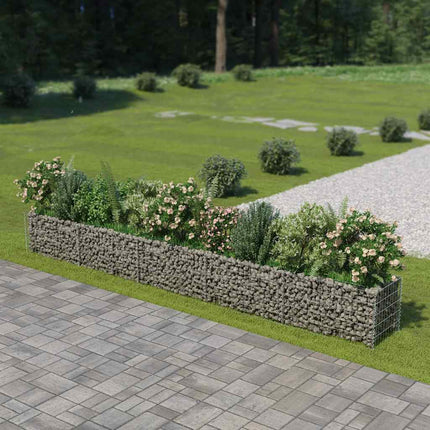 Gabion Raised Bed Galvanized Steel 177.2"x19.7"x19.7