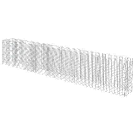 Gabion Raised Bed Galvanized Steel 212.6"x19.7"x39.4