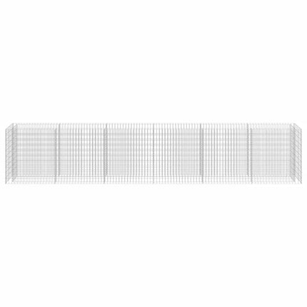 Gabion Raised Bed Galvanized Steel 212.6"x19.7"x39.4