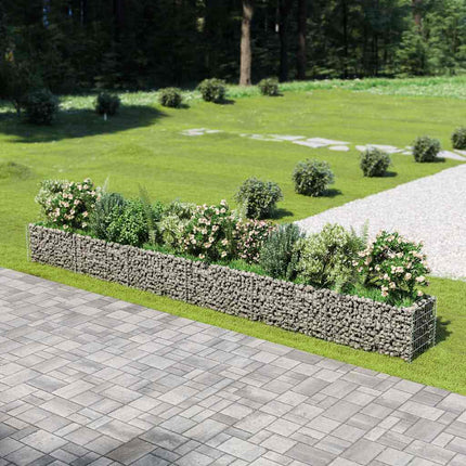 Gabion Raised Bed Galvanized Steel 212.6"x19.7"x19.7