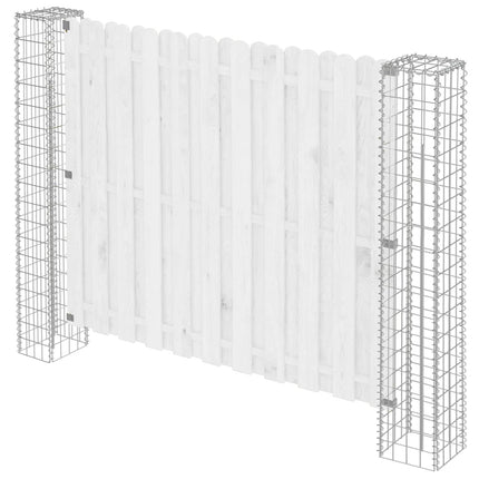 Fence Post 2 pcs Silver 7.87 x 7.87 x 74.80 in Metal