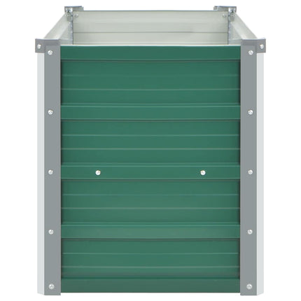 Garden Raised Bed Galvanized Steel 39.4"x15.7"x17.7" Green
