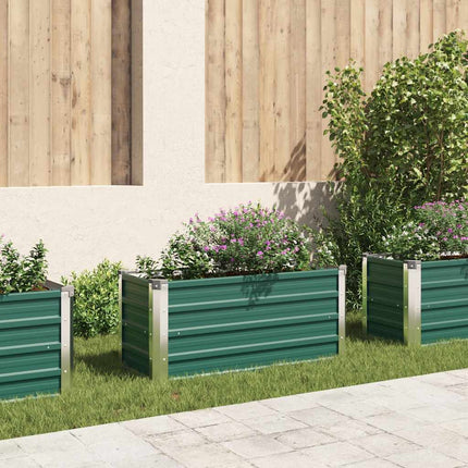 Garden Raised Bed Galvanized Steel 39.4"x15.7"x17.7" Green