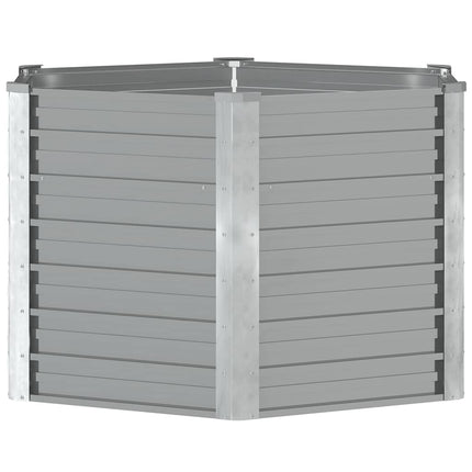 Garden Raised Bed Galvanized Steel 50.8"x50.8"x30.3" Gray