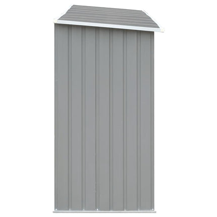 Garden Log Storage Shed Galvanized Steel 129.9"x33.1"x59.8" Gray