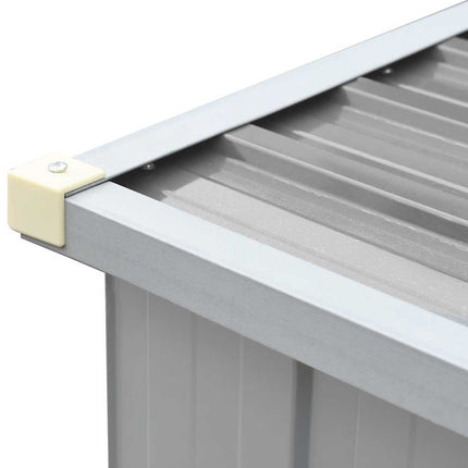 Garden Log Storage Shed Galvanized Steel 129.9"x33.1"x59.8" Gray