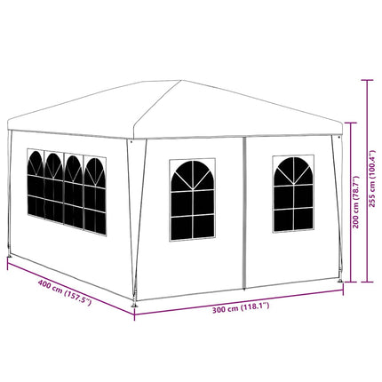 Party Tent 9'10"x13'1" Anthracite