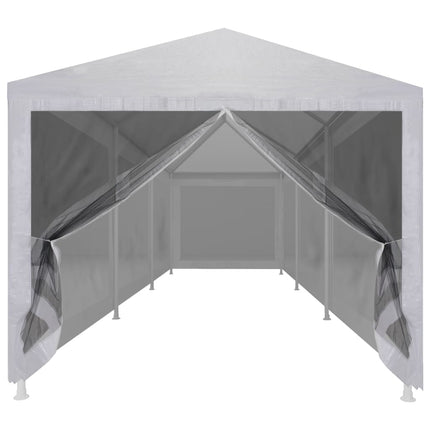 Party Tent with 8 Mesh Sidewalls 29.5'x 9.8'