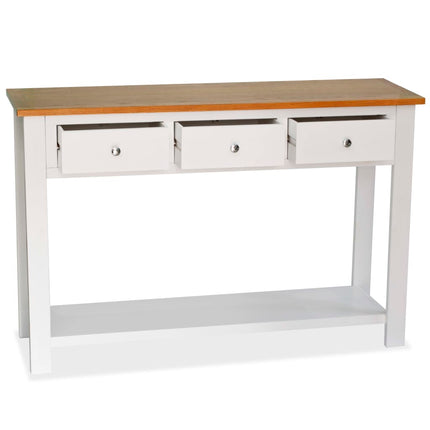Console Table 46.5"x13.8"x30.3" Solid Oak Wood