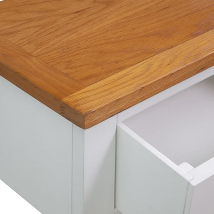 Console Table 32.7"x11.8"x28.7"Solid Oak Wood